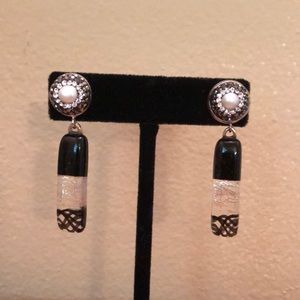 Dichroic glass earrings